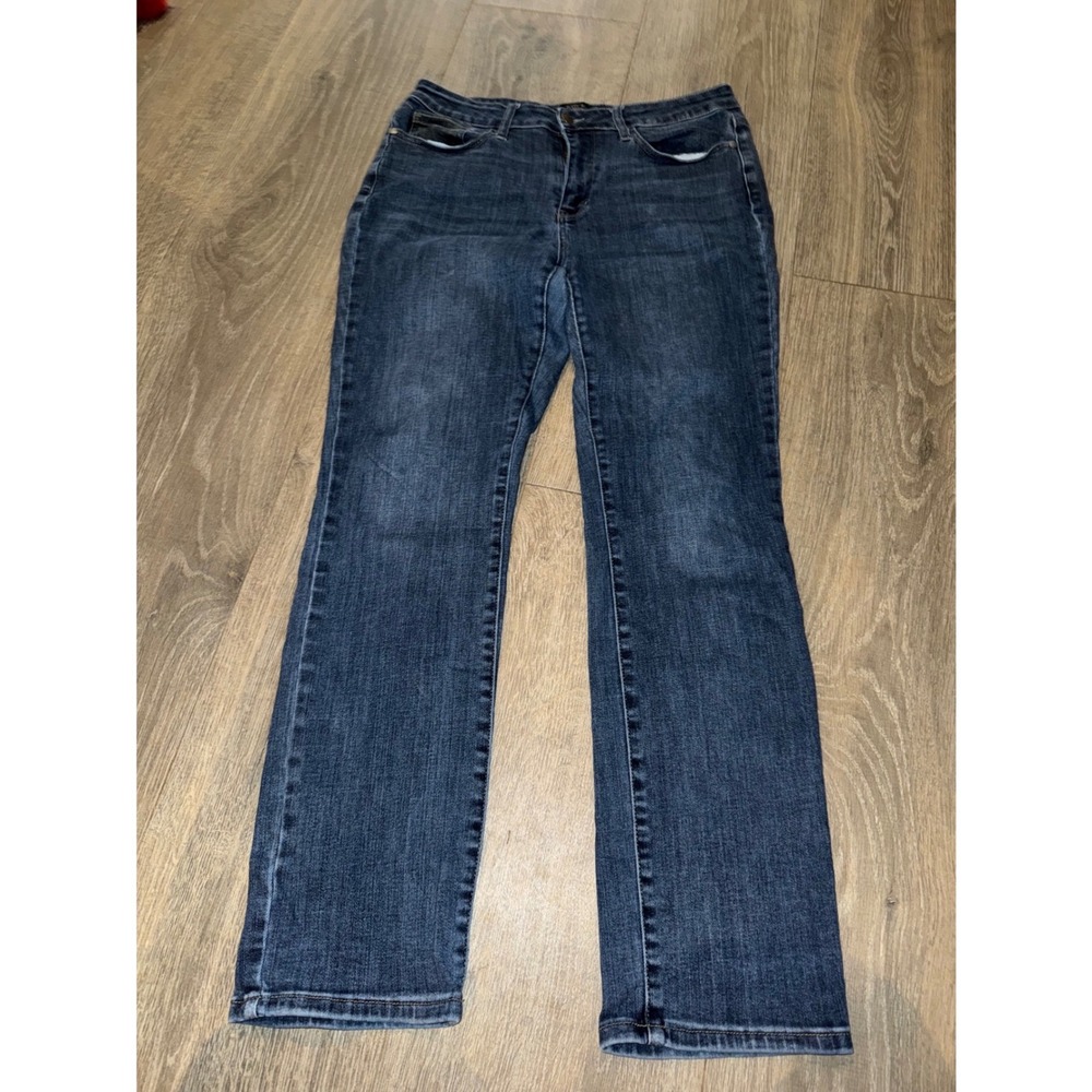Judy Blue Womens Straight Fit Dark Wash Stretch Denim Jeans Size 31